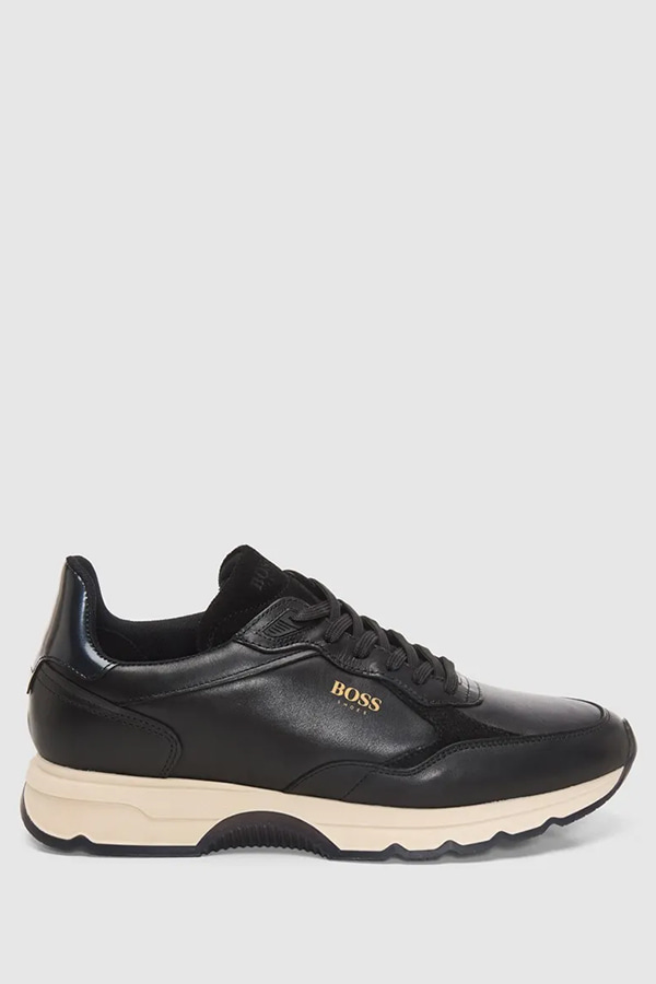ΔΕΡΜΑΤΙΝΑ ΠΑΠΟΥΤΣΙΑ BOSS SHOES - BLACK GARDA